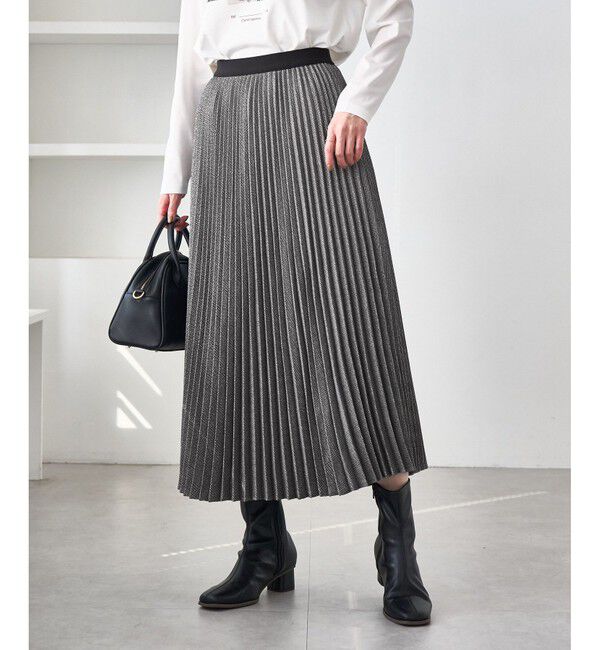 Rope&rsquo;Picnic「ラメチェックプリーツスカート/着丈が選べる」|スカート|