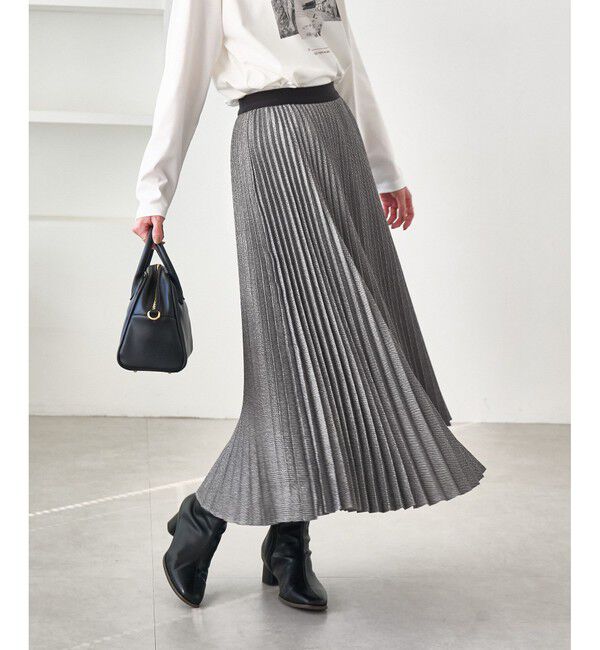 Rope&rsquo;Picnic「ラメチェックプリーツスカート/着丈が選べる」|スカート|