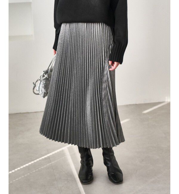 Rope&rsquo;Picnic「ラメチェックプリーツスカート/着丈が選べる」|スカート|