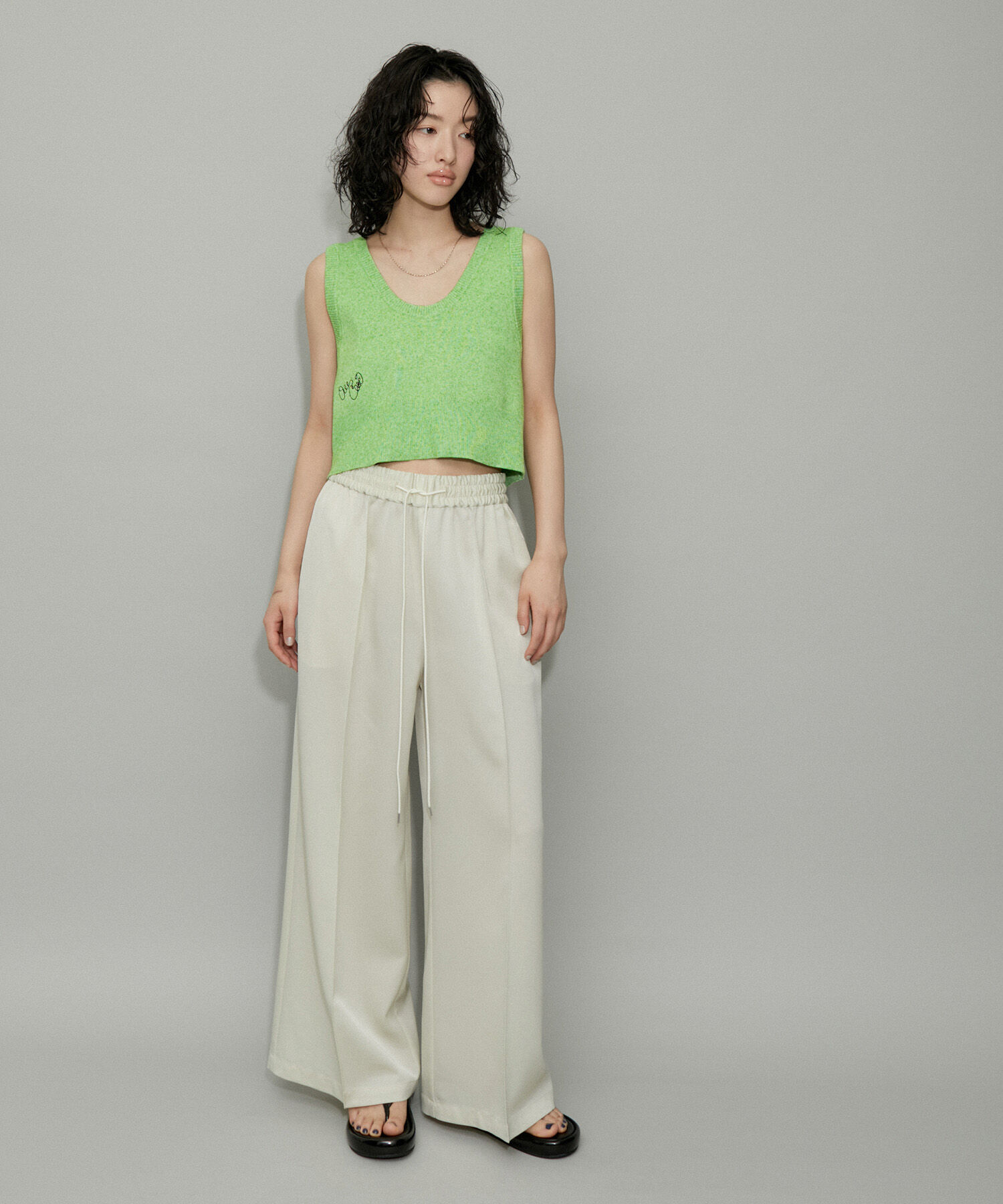 ADAM ET ROPE'「【WEB限定・洗える】ニットビスチェベスト」|ベスト・ジレ|