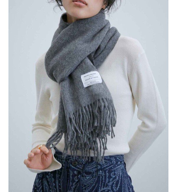 ADAM ET ROPE'「INOUE EX BRUSHED SCARF」|マフラー|ライトグレー