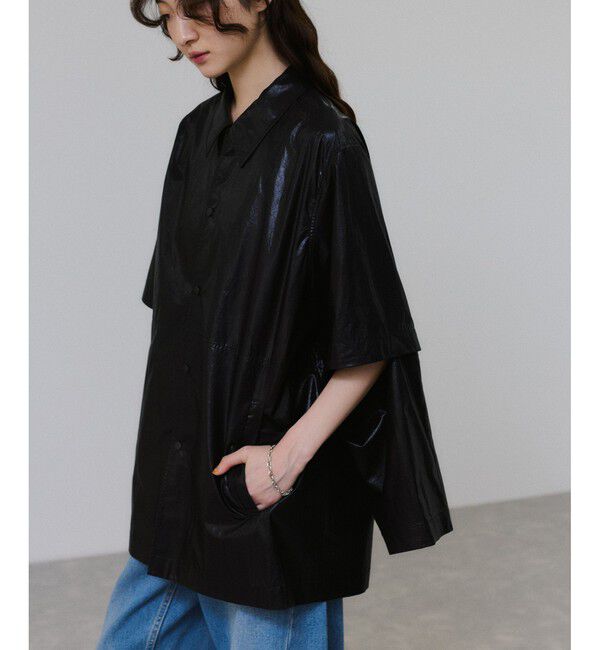 ADAM ET ROPE'「2WAYスリーブコーティングシャツブルゾン」|ブルゾン・スタジャン|