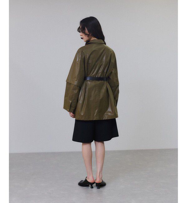 ADAM ET ROPE'「2WAYスリーブコーティングシャツブルゾン」|ブルゾン・スタジャン|