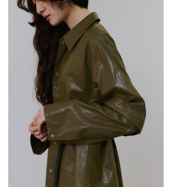 ADAM ET ROPE'「2WAYスリーブコーティングシャツブルゾン」|ブルゾン・スタジャン|