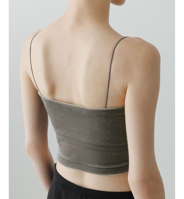 ADAM ET ROPE'「【EMOELLE】カップ付きベロアキャミソール」|キャミソール|