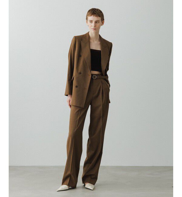 ADAM ET ROPE'「【EMOELLE】カップ付きベロアキャミソール」|キャミソール|