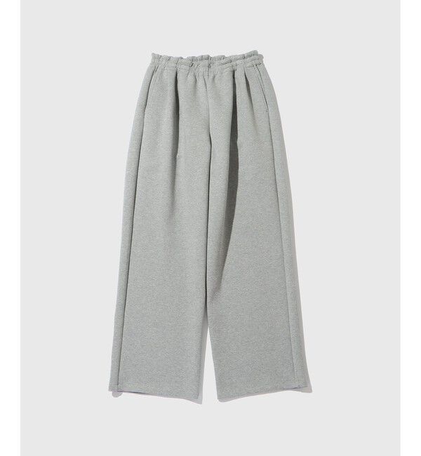 ADAM ET ROPE'「ダンボールスウェット ワイド PT」|チノ|ライトグレー(08)