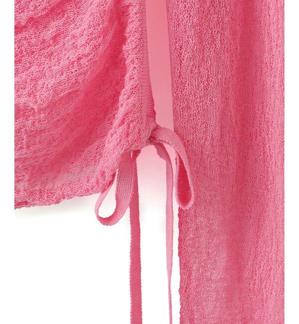 ADAM ET ROPE'「クレープリンクスギャザーカーディガン」|カーディガン|