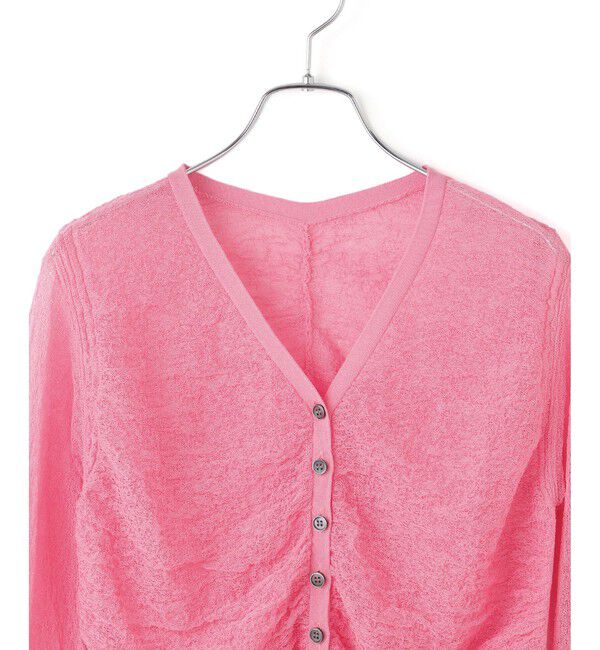 ADAM ET ROPE'「クレープリンクスギャザーカーディガン」|カーディガン|