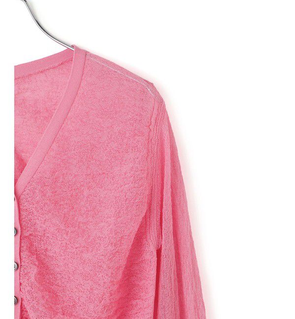 ADAM ET ROPE'「クレープリンクスギャザーカーディガン」|カーディガン|