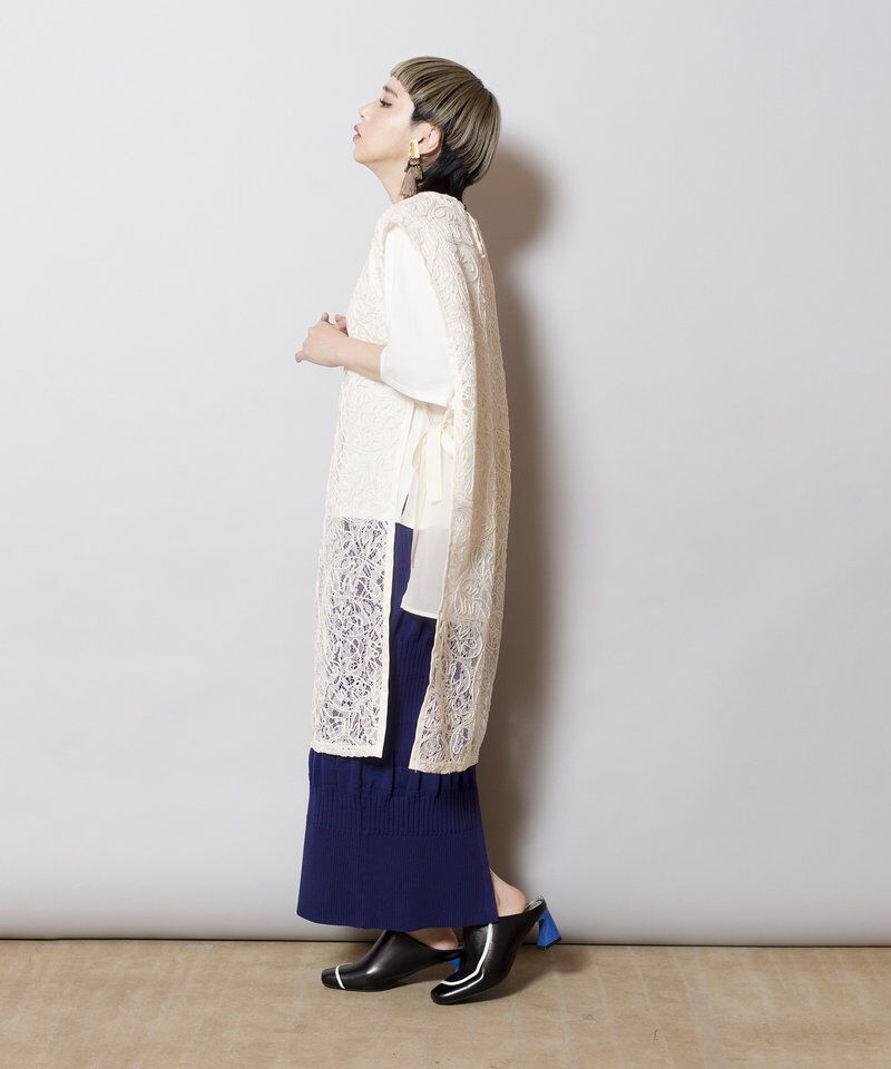  「サイドリボンレースベスト」|ベスト・ジレ|