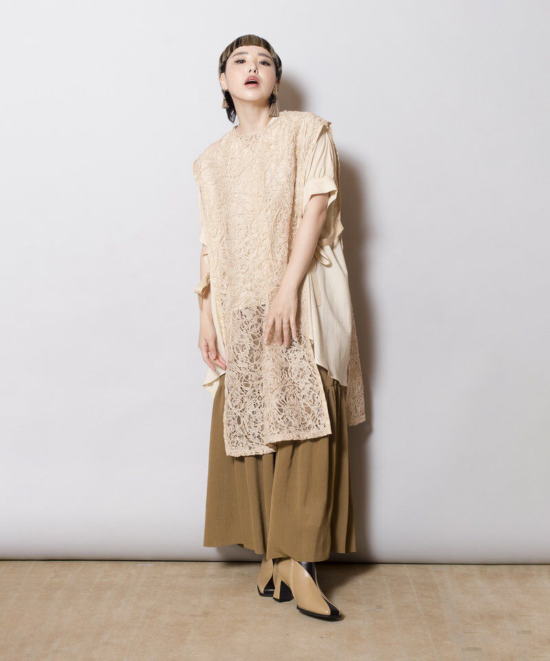  「サイドリボンレースベスト」|ベスト・ジレ|