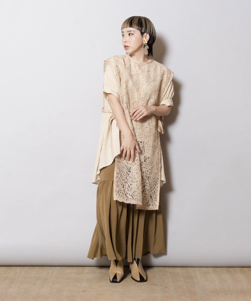  「サイドリボンレースベスト」|ベスト・ジレ|