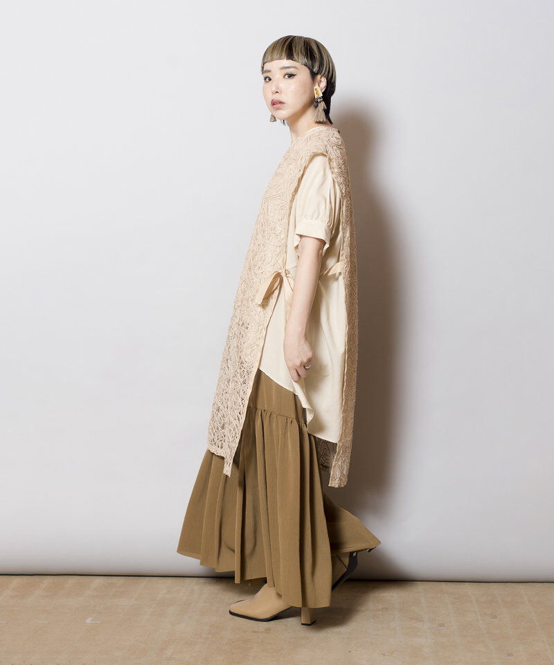  「サイドリボンレースベスト」|ベスト・ジレ|