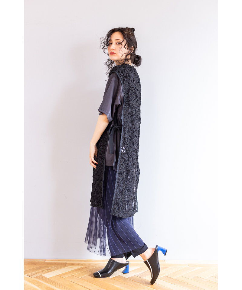  「サイドリボンレースベスト」|ベスト・ジレ|