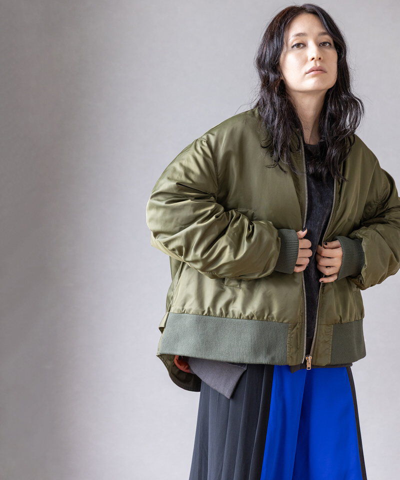  「ギャザージップブルゾン」|ミリタリー・モッズコート|