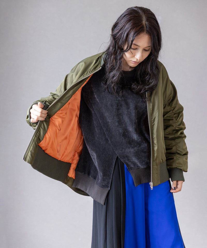  「ギャザージップブルゾン」|ミリタリー・モッズコート|