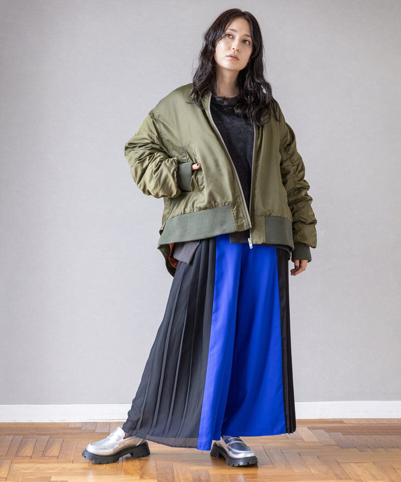  「ギャザージップブルゾン」|ミリタリー・モッズコート|