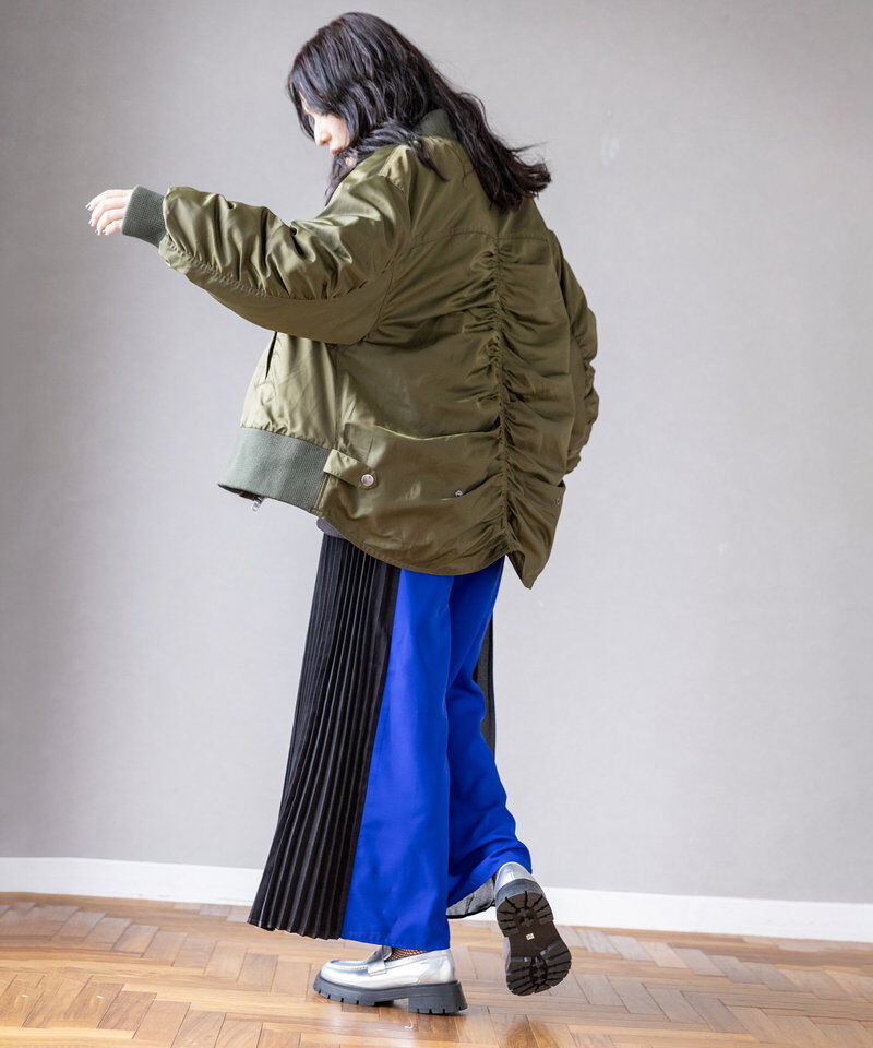  「ギャザージップブルゾン」|ミリタリー・モッズコート|