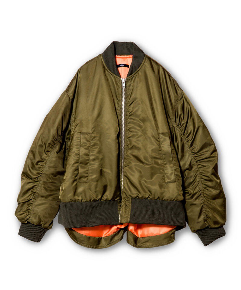  「ギャザージップブルゾン」|ミリタリー・モッズコート|