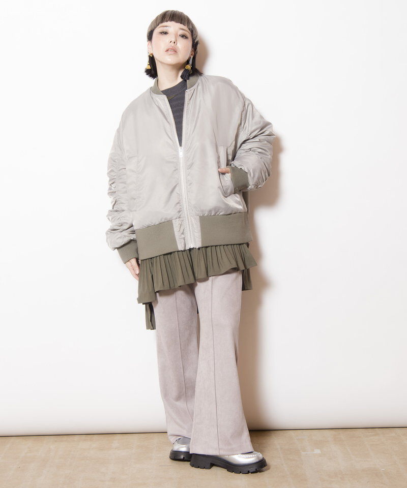  「ギャザージップブルゾン」|ミリタリー・モッズコート|