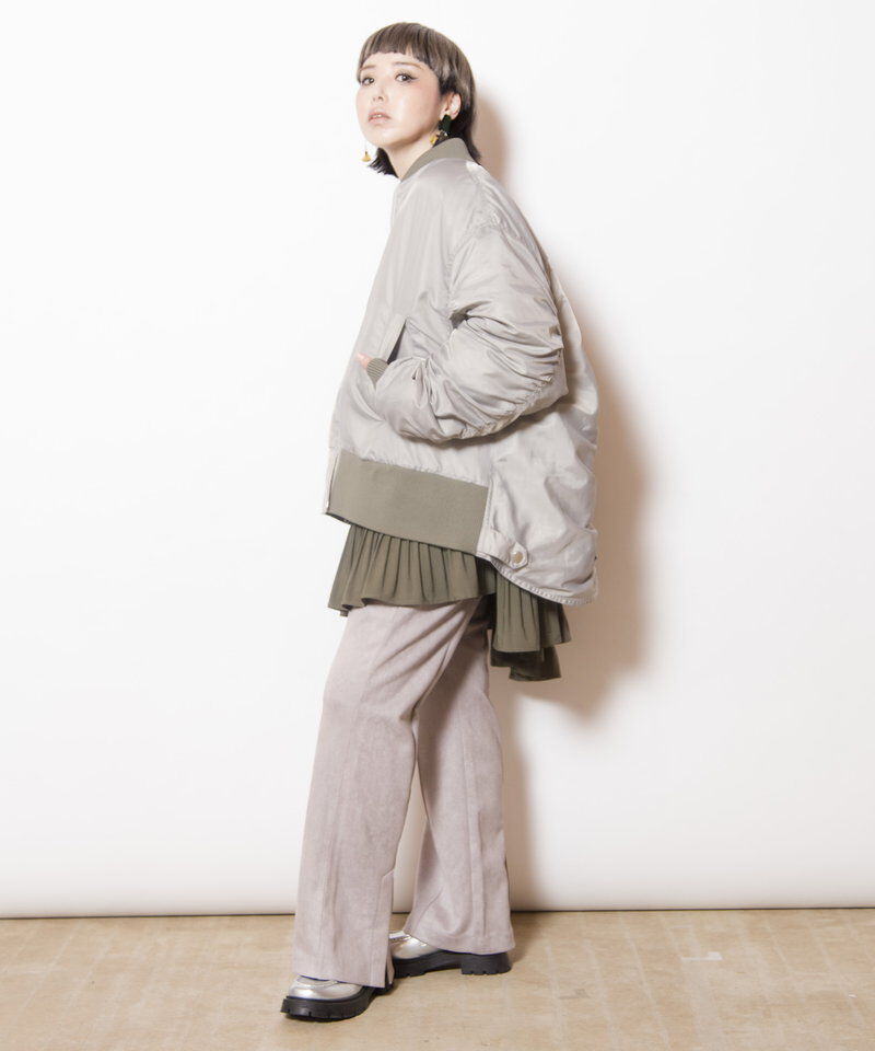  「ギャザージップブルゾン」|ミリタリー・モッズコート|