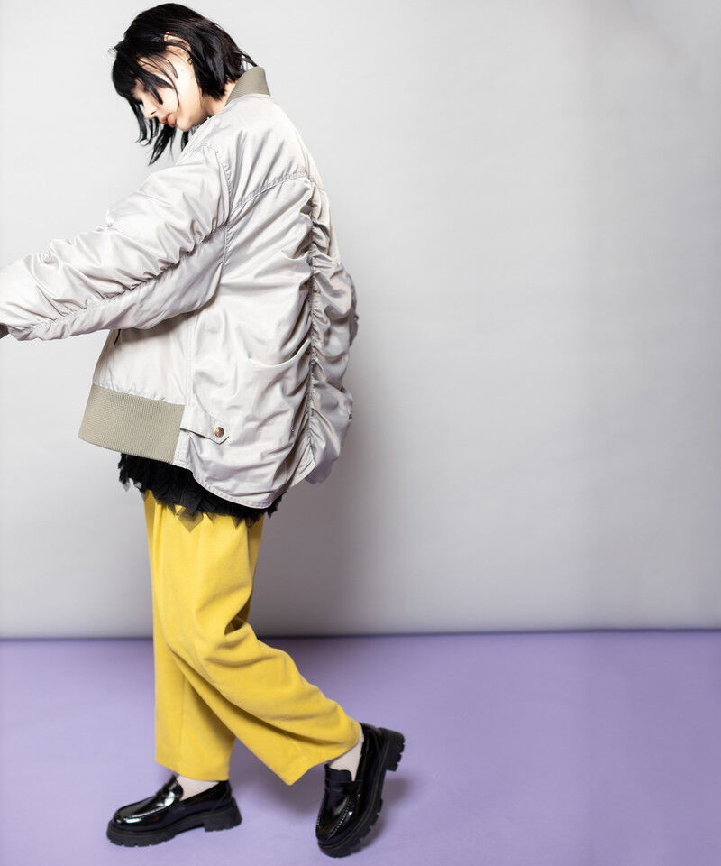  「ギャザージップブルゾン」|ミリタリー・モッズコート|