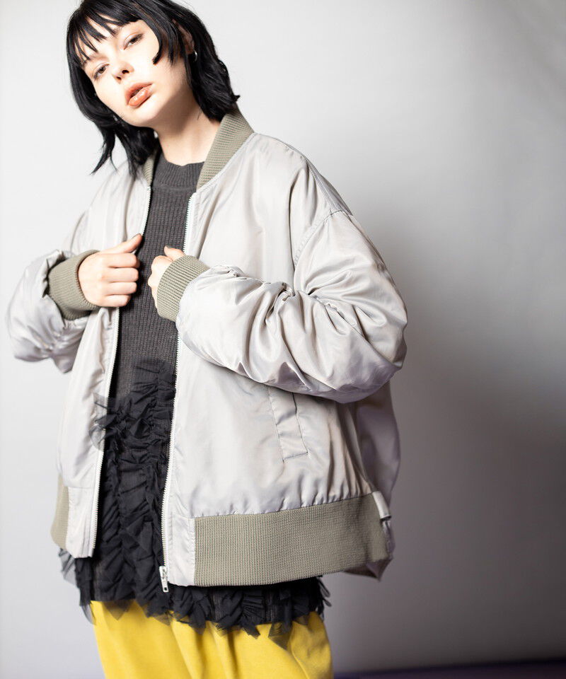  「ギャザージップブルゾン」|ミリタリー・モッズコート|