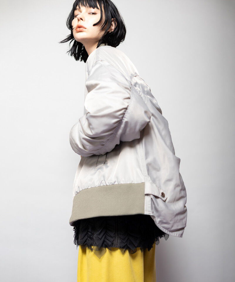  「ギャザージップブルゾン」|ミリタリー・モッズコート|