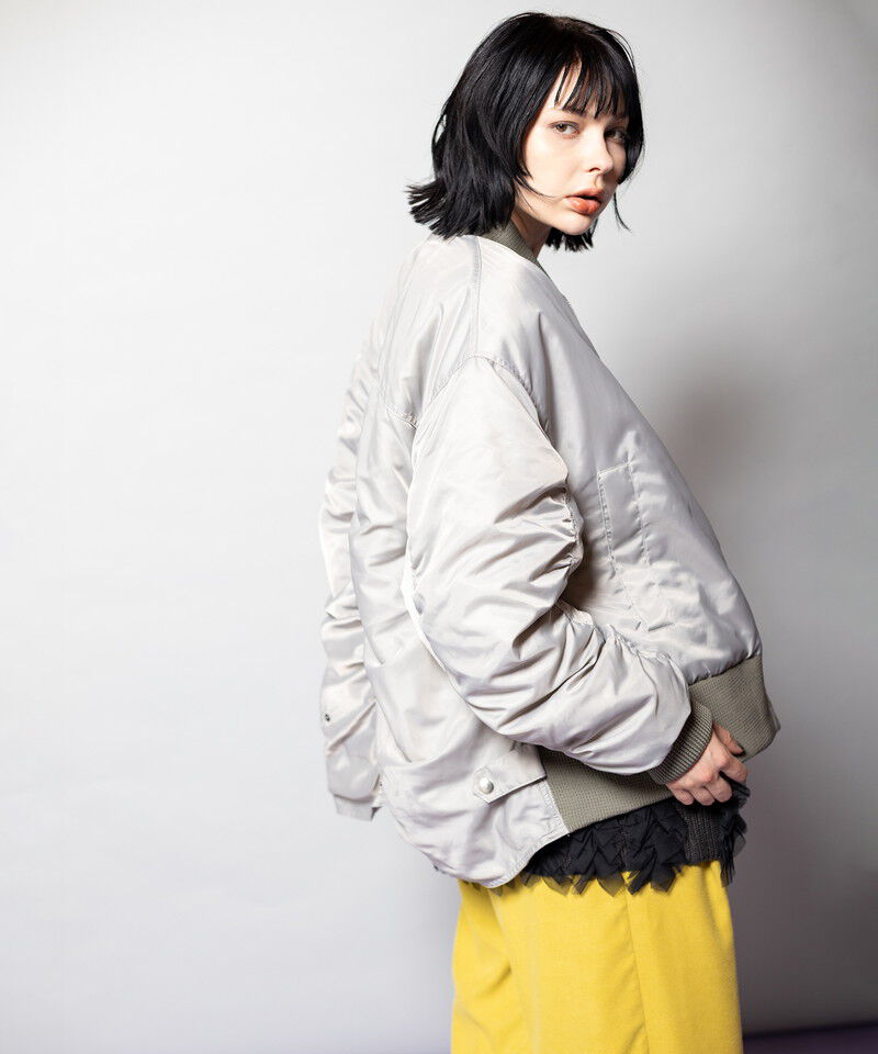  「ギャザージップブルゾン」|ミリタリー・モッズコート|