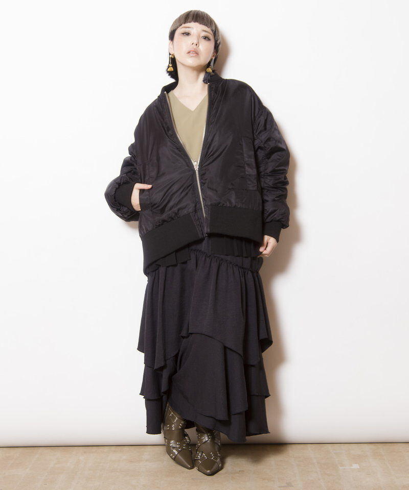  「ギャザージップブルゾン」|ミリタリー・モッズコート|