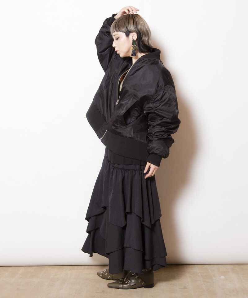  「ギャザージップブルゾン」|ミリタリー・モッズコート|