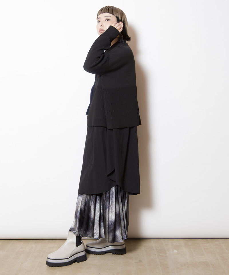  「2WAYバイカラーニットカーディガン」|ニット・セーター|