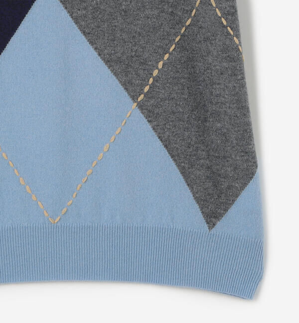  「ADAWAS | ボトルネック アーガイルベスト WOMEN」|ベスト・ジレ|