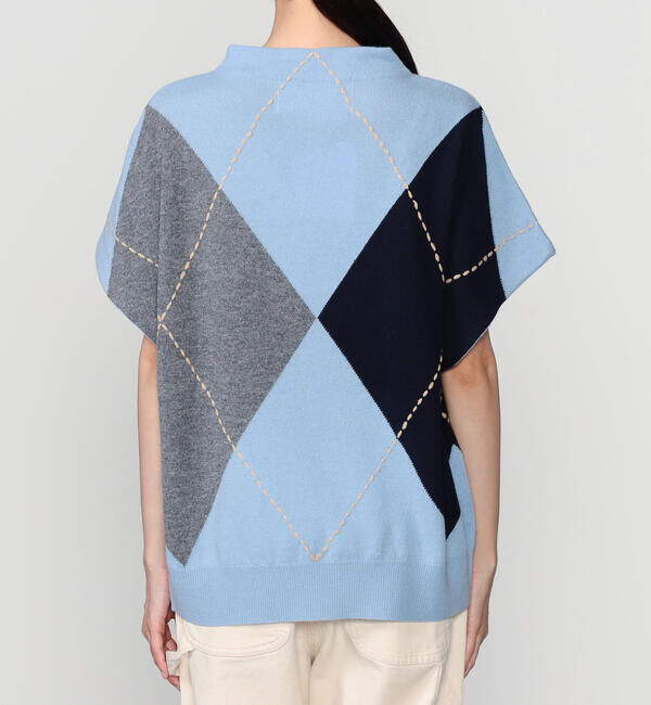  「ADAWAS | ボトルネック アーガイルベスト WOMEN」|ベスト・ジレ|