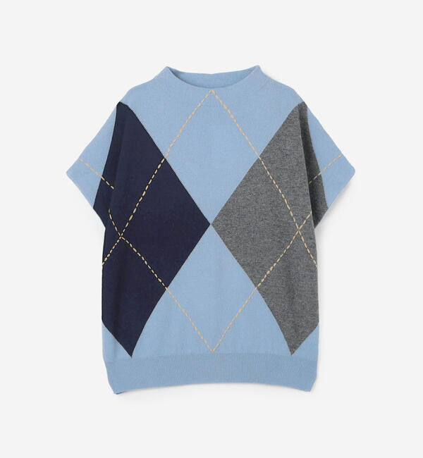  「ADAWAS | ボトルネック アーガイルベスト WOMEN」|ベスト・ジレ|