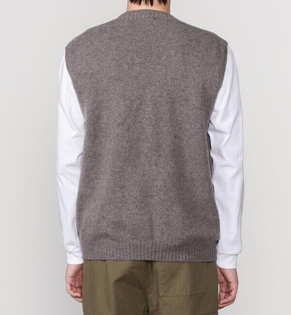 Morris & Sons「MORRIS & SONS | ジーロンラム クルーネックベスト MEN」|ベスト・ジレ|