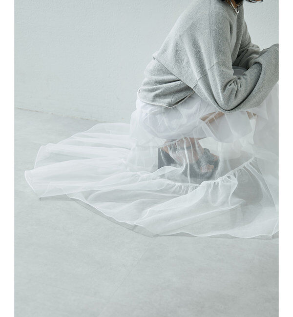  「オーガンジーボリュームスカート」|スカート|