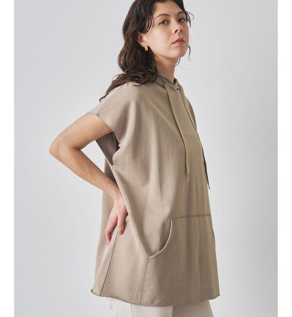  「【WEB限定】オーバーノースリーブパーカー」|Tシャツ・カットソー|