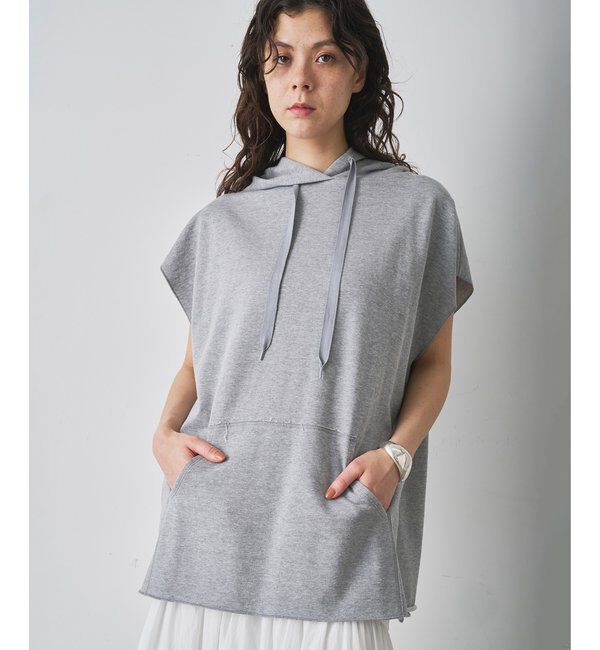  「【WEB限定】オーバーノースリーブパーカー」|Tシャツ・カットソー|