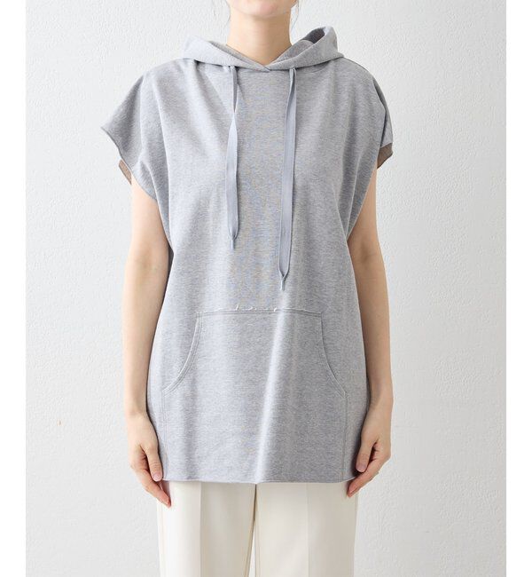  「【WEB限定】オーバーノースリーブパーカー」|Tシャツ・カットソー|