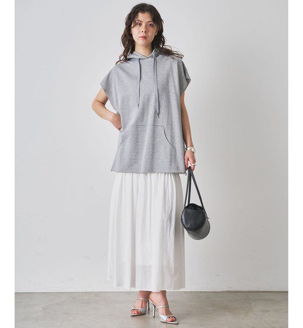  「【WEB限定】オーバーノースリーブパーカー」|Tシャツ・カットソー|