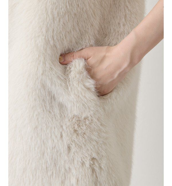 THE PAUSE「【THE PAUSE】フェイクファークルーネックジレ」|ベスト・ジレ|