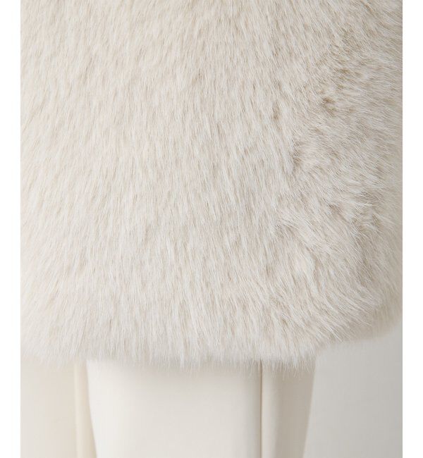 THE PAUSE「【THE PAUSE】フェイクファークルーネックジレ」|ベスト・ジレ|