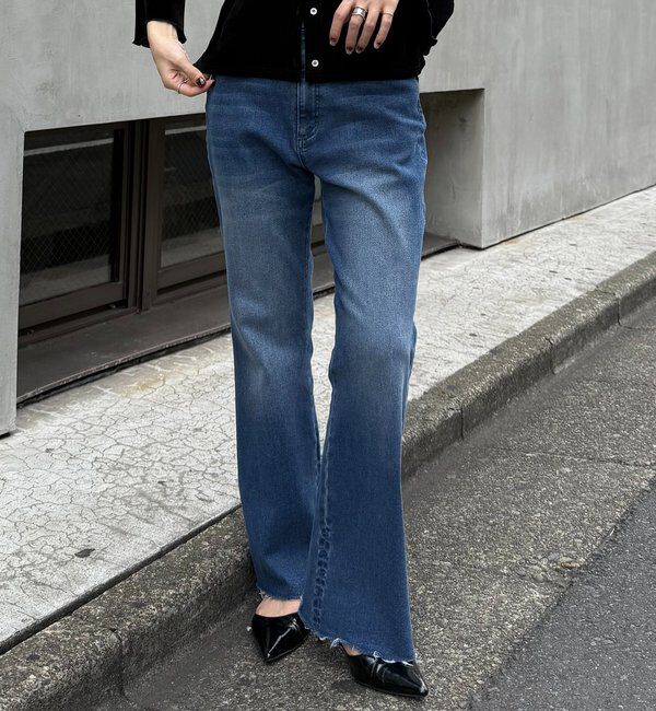  「Q.anos セルフカットデニム」|デニム|ブルー