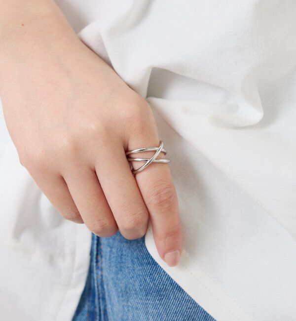  「【PAPILLONNER/パピヨネ】ウェーブ2WAYリング」|リング|