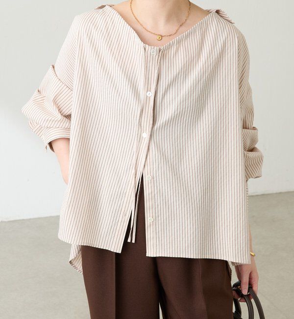  「襟ギャザーシャツ」|シャツ・ブラウス|