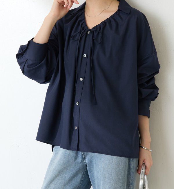  「襟ギャザーシャツ」|シャツ・ブラウス|