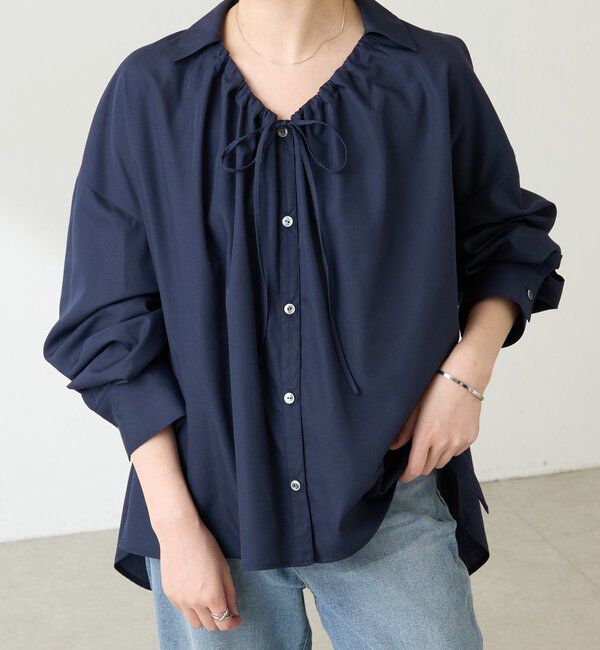  「襟ギャザーシャツ」|シャツ・ブラウス|