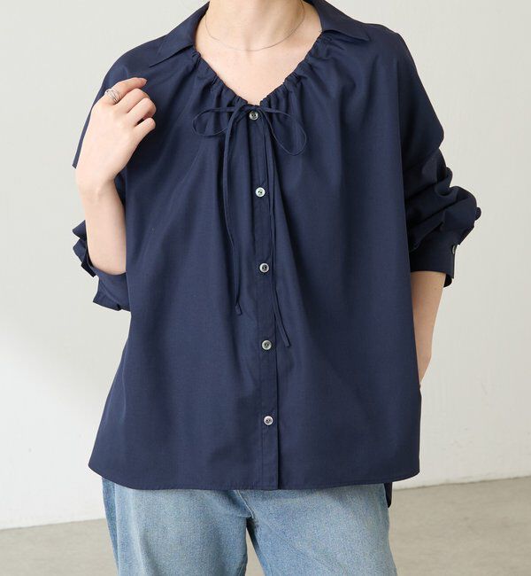  「襟ギャザーシャツ」|シャツ・ブラウス|